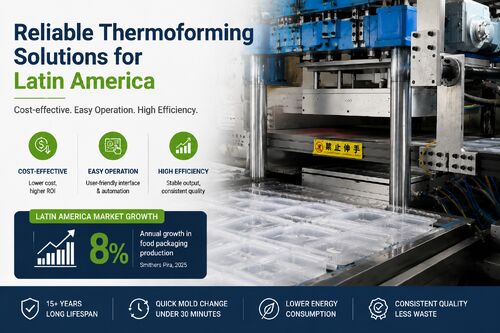 Latest company news about Reliable Food Tray & Blister Thermoforming Machines — Designed for Latin American Packaging Factories, High Efficiency