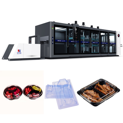 4 Station Positive and Negative Pressure Thermoforming Machine with Auto Mold Locking for Industrial Use