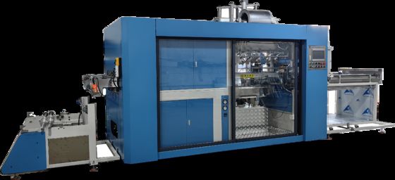 Buon prezzo Macchina Termoformatrice Automatica ad Alta Velocità per la Produzione di Vassoi per Pizza e Scatole per Pranzo in Plastica Monouso con Alta Produttività in linea