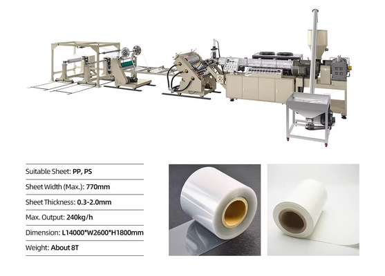 Good price PP PS Single Screw Plastic Sheet Extruder 110mm Diameter Fully Automatic online