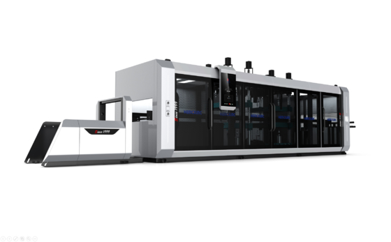 Good price Positive And Negative Plastic Forming Machine Multi Station High Speed Thermoforming online