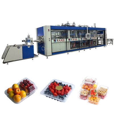 Good price High Speed Pressure Thermoforming Machine with 710×850mm Forming Area 4 Station PLC Control and Remote Monitoring online