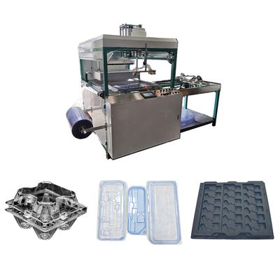 Buen precio Máquina de termoformado automática de formación de ampollas al vacío para bandeja de frutas Contenedor de caja de alimentos desechables en línea