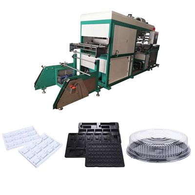 سعر جيد آلة تشكيل حرارية ذاتية الضغط بتحكم PLC مع طول تشكيل 1000 مم ومحطات متعددة لصنع أكواب بلاستيكية الانترنت