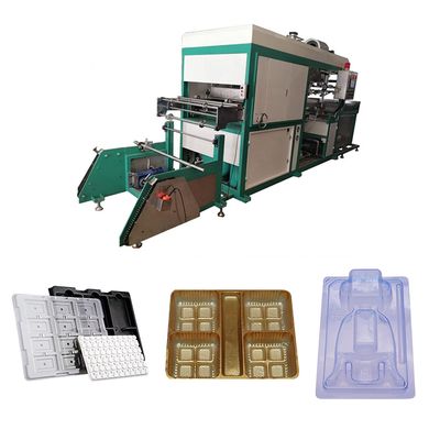 Harga yang bagus Mesin Thermoforming Plastik Kontinu untuk Baki Kemasan Sayuran on line