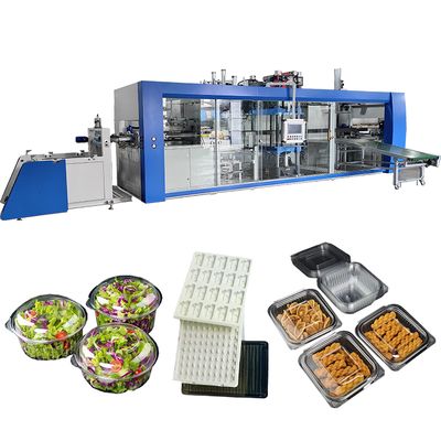 Good price Full Automatic Pressure Thermoforming Machine with 480-750*1000mm Maximum Forming Area 5-25 Mold/Min Efficiency and 62.4KW Electric Furnace online