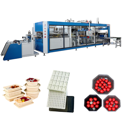 Good price Full Auto Pressure Plastic Vacuum Forming Machine PLC Blister Thermoforming Equipment online