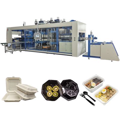 Good price Fully Automatic Three-Station Pressure Thermoforming Machine Automatic Disposable Plastic Food Container Thermoforming Machine Multi-Stations Thermoforming Machine online