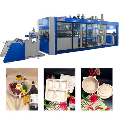 Goede prijs Volledig Automatische Mini Thermoforming Machine met Servo Motor Aandrijving voor PP/PET/PVC Plastic Wegwerp Voedseldozen online