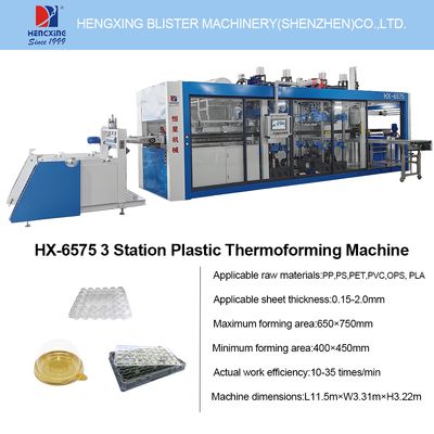 Good price Fast Production Pressure Thermoforming Machine with Up 5.5KW Forming Station Servo and 650*750mm Max Forming Area online