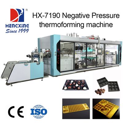 Good price Fully Automatic Multi Grid Chocolate Tray Machine Thermoforming Machine For Making Take Plastic Food Container Product online