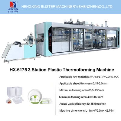 Good price Pressure Thermoforming Machine with 610*750 mm Forming Area Auto Stacking System and Touch Screen Operation for Plastic Bowl Making online