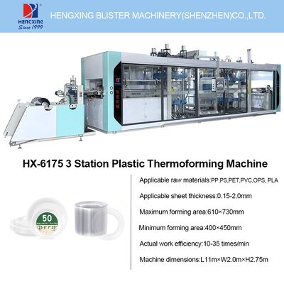 Good price Touch Screen Pressure Thermoforming Machine with 610*750 Mm Forming Area and Auto Stacking for Efficient Plastic Forming online