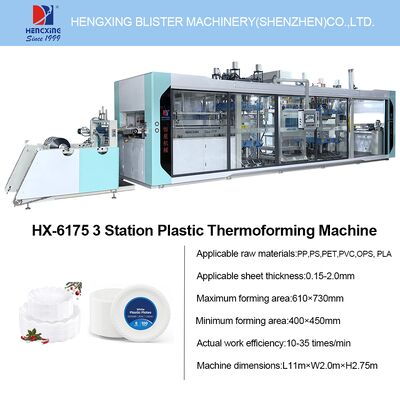 Good price Pressure Thermoforming Machine with 610 by 750 mm Maximum Forming Area and Jingjie 200m³/H Vacuum Pump Featuring Inovance Control System online