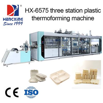Bon prix Machine de thermoformage sous pression avec 650*750 mm de surface de formage maximale 4,4 kW Servo d'innovation et 120 mm de profondeur de formage maximale pour machine de fabrication de plastique jetable en ligne