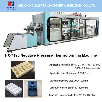 Bon prix Machine de thermoformage en continu sur bobine pour emballage alimentaire, Machine de thermoformage de précision pour emballage plastique de qualité alimentaire
Machine de thermoformage industrielle pour la fabrication de contenants alimentaires en ligne