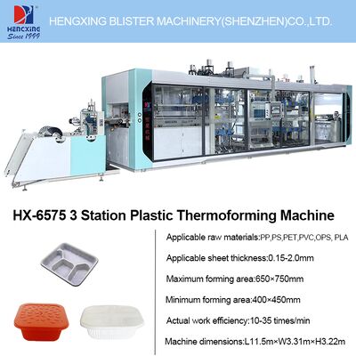 İyi bir fiyat. Gıda ambalajı için otomatik termoforming makinesi - PET/PP/PS malzemesi Gıda tepsisi üretimi için yüksek hızlı vakum şekillendirme makinesi Disp için çok istasyonlu termoforming makinesi çevrimiçi