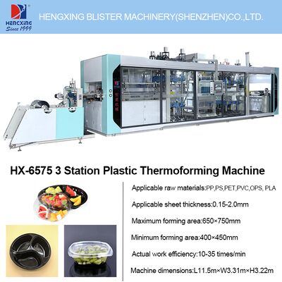 Bon prix Machine de production entièrement automatique de couvercles en plastique jetables, machine de fabrication de contenants alimentaires en plastique, machine de thermoformage en plastique en ligne