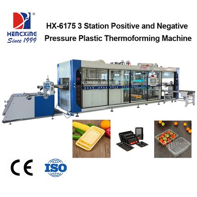 Harga yang bagus Mesin Thermoforming Tekanan Positif Negatif Otomatis Peralatan Tekanan Forming Vakum Plastik Multi-Station untuk Produksi Kemasan Efisiensi Tinggi on line